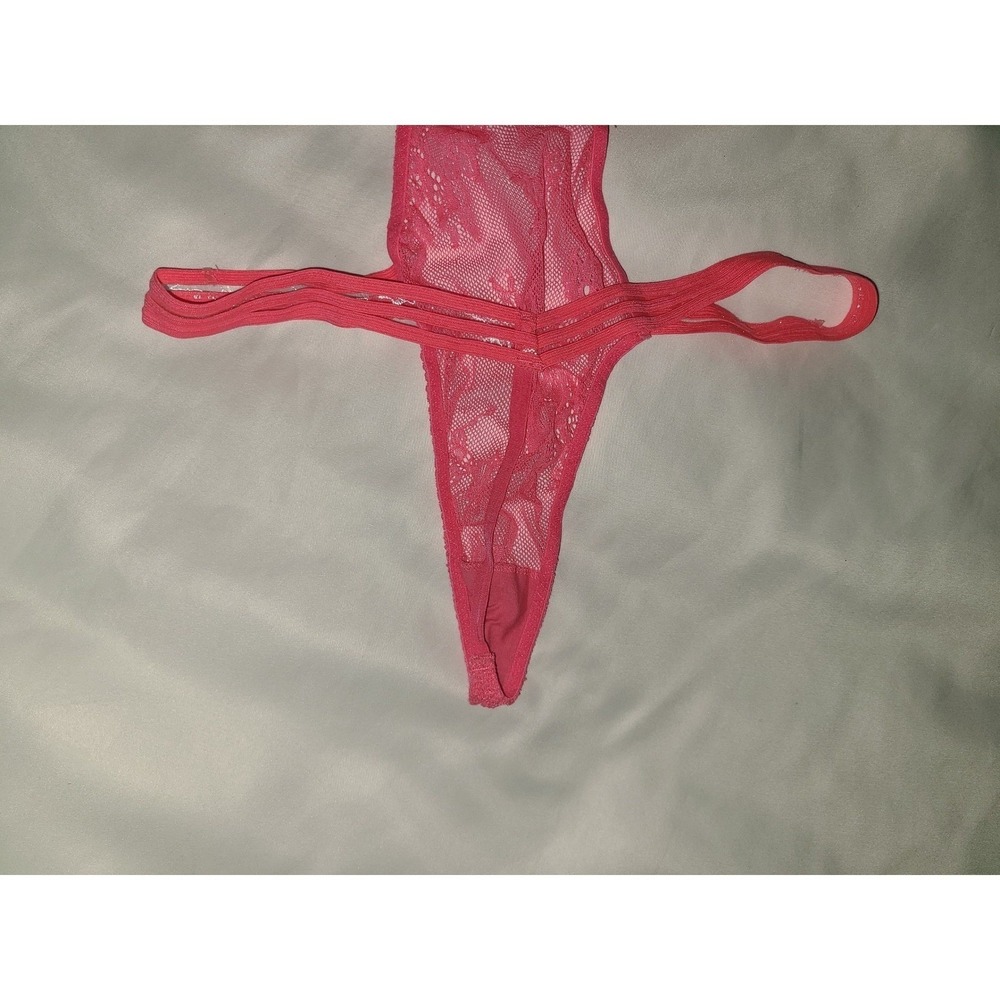 Victoria's Secret Pink Lace Cutout Teddy Bodysuit Sheer - Picture 15 of 16